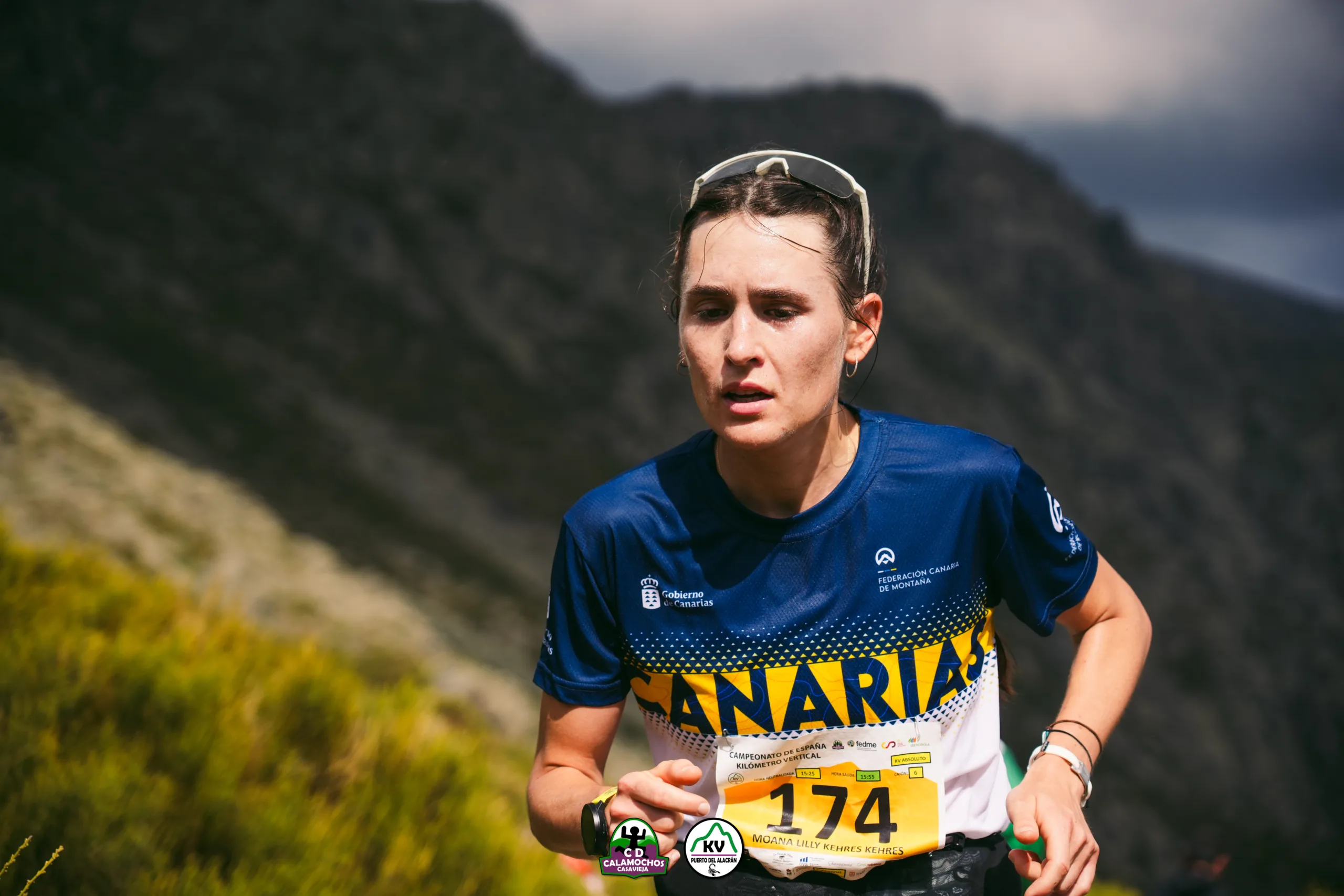 Moana Kehres en carrera por montaña